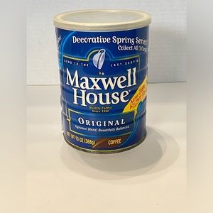 Vntg Maxwell House Collectable Tin 13oz Can w Lid  Spring Series 2004 Not Pealed